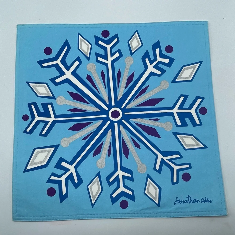 Jonathan Adler Set of 6 Blue and Purple Circle Pattern Placemats